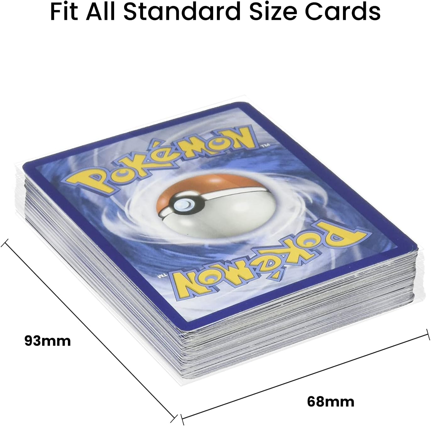 100 Counts Clear Soft Card Sleeves, Cohotek Trading Card Sleeves Deck Protector Sleeves for Standard Size Cards 2.5" x 3.5": Office Products