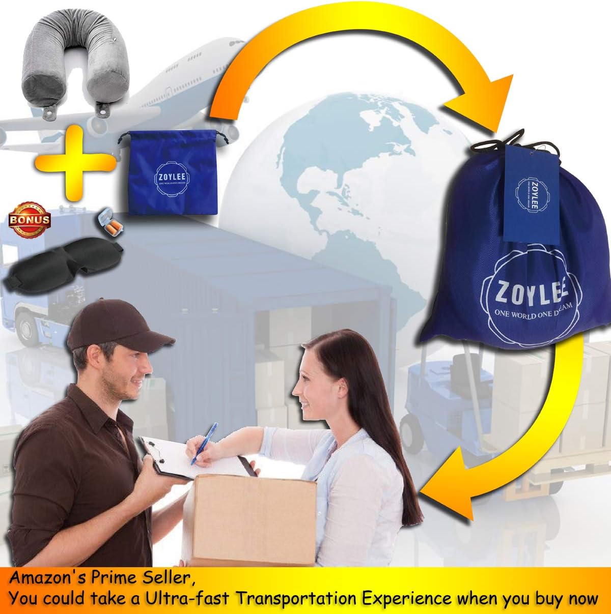 ZOYLEE Twist Memory Foam Travel Pillow Neck,Chin,Shoulder,Lumbar and Leg Support for Adult Airplane Traveling Pillow (Grey): Kitchen & Dining
