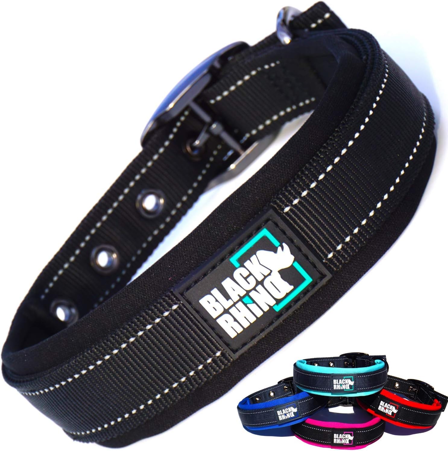 Black Rhino The Comfort Collar Ultra Soft Neoprene Padded Dog Collar