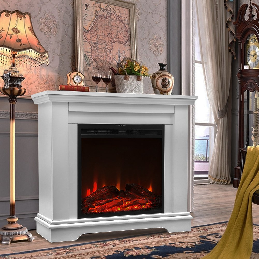 Leisure Zone Electric Fireplace Suite Glass Fronted Electric