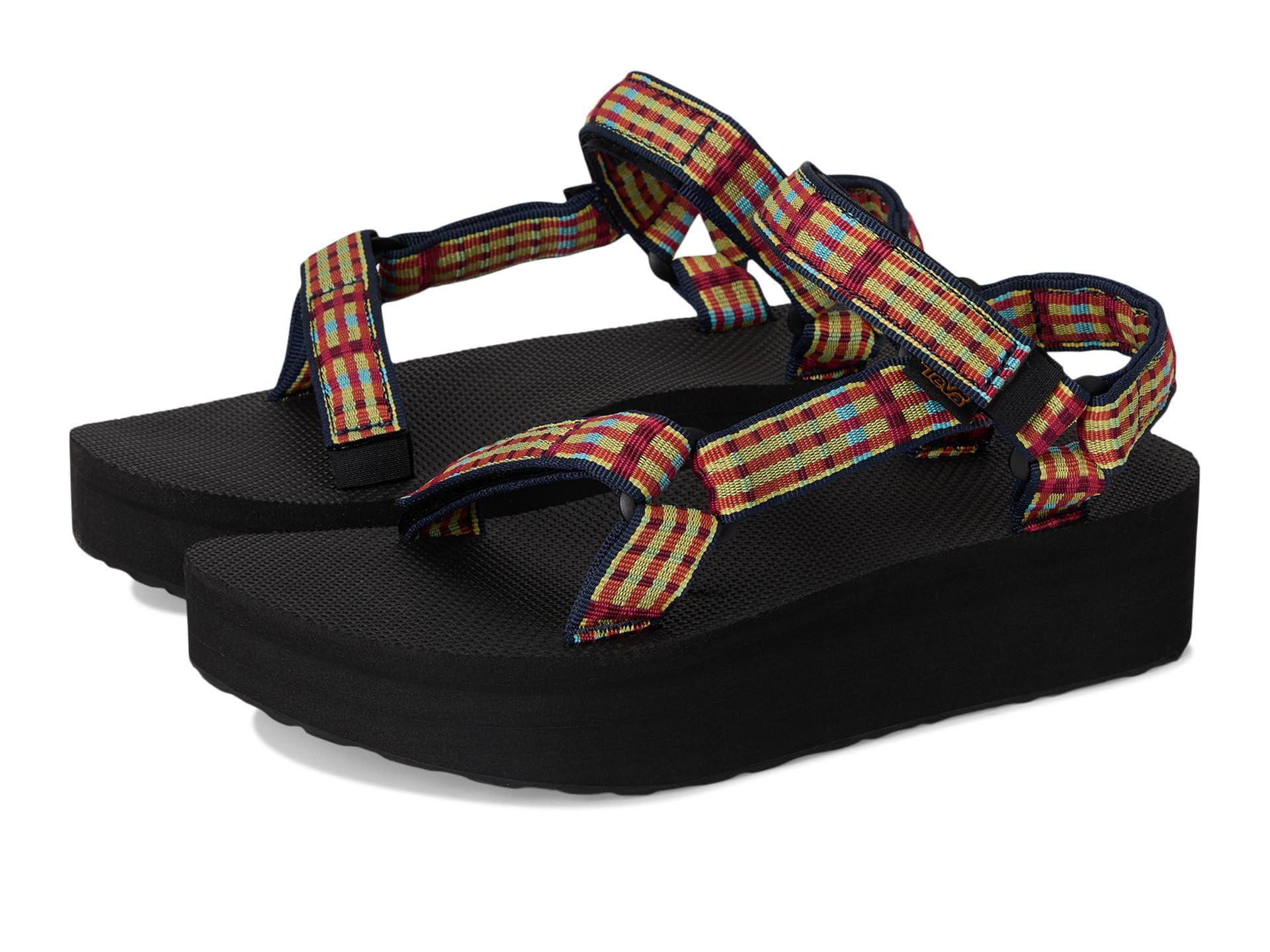 Teva Women's Flatform Universal Sandal, Modern Check Lemon Drop, 11 Image