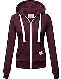Fifth Parallel Threads Basic Zip up Hoodie Plum L