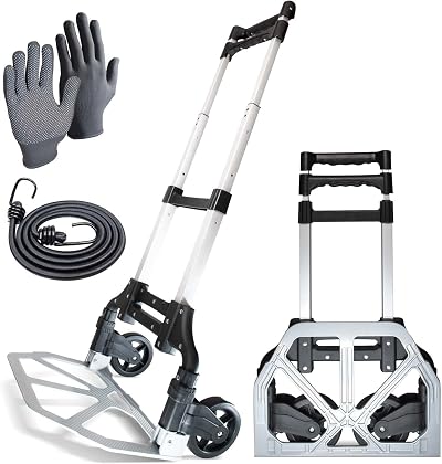 WMR Heavy Duty Aluminium Folding Hand Truck Trolley 80kg Load Capacity