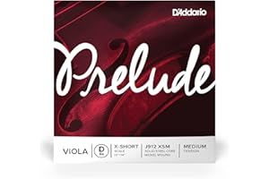 D'Addario Prelude Viola Single D String, Extra Short Scale, Medium Tension