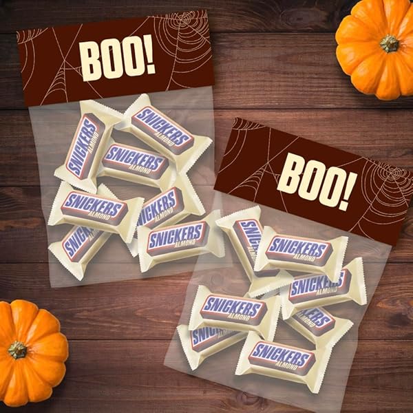 SNICKERS ALMOND FUN SIZE HALLOWEEN CHOCOLATE BARS INDIVIDUALLY WRAPPED, 10.23 OZ