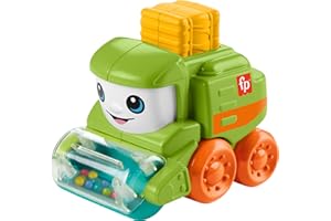 Fisher-Price Baby Toy Rollin’ Tractor Push-Along Vehicle with Fine Motor Activities for Infants Ages 6+ Months