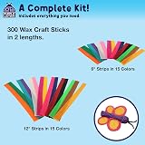 Purple Ladybug 300 Pcs Bendable Wax Craft Sticks 6 and 12 Inches view 4