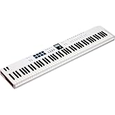 Arturia KeyLab Essential mk3 USB MIDI Keyboard Controller, 88 Key - White | Scale Chord and Arpeggiator modes, deep DAW integration, 2000 Analog Lab V presets, RGB-backlit velocity and pressure pads