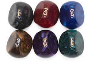 Pack of 6 x D3 (3-Sided) Acrylic Dice | Sir GameAlot | 6 Great for Dungeons and Dragons, Warhammer and Other RPG and Board Ga