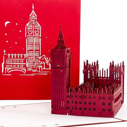 Pop Up Scheda London Big Ben Palace Of Westminster Buono Buono Regalo Da Viaggio Londra 3d