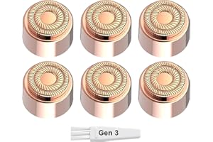INNOBEAUT Replacement Heads Gen 3 for New Version Flawless Facial Hair Remover, Double Ring Blades Head for New Flawless, 6 pack