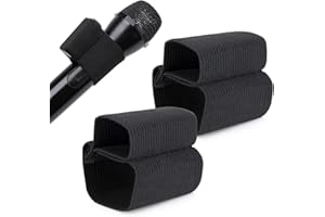 YOUSHARES Handheld Microphone Elastic Sleeve, Compatible with Attach DJI Mic 2 Wireless on Handheld Mic (Shure SM58, Behringer XM8500) for Clearer Audio for Weddings,Toasts,Interviews,DJ Hosting(2pcs)