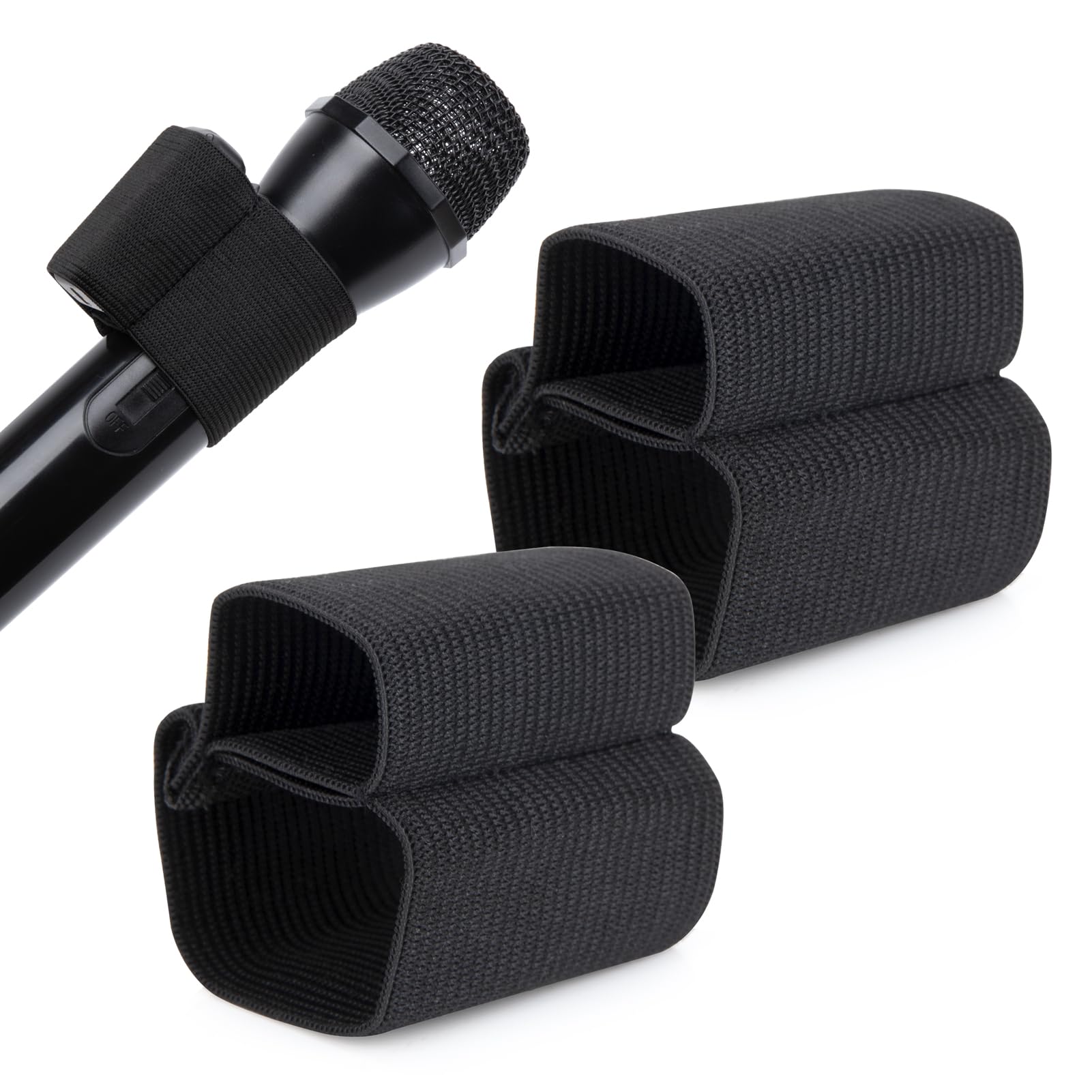 YOUSHARES Hand Microphone Elastic Sleeve for DJI Mic 2 Wireless Microphone - DJI Microphone Soft Elastic Case for Speeches, Weddings, Interviews, Vlogging, and Live Streaming (2PCS)