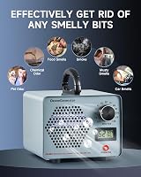 CREWORKS Ozone Generator 45000 mg/h High Capacity Odor Eliminator Timer Display view 2