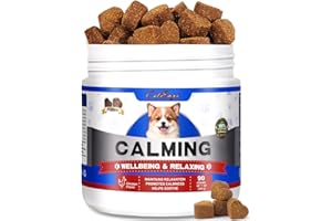 COLEAZE Calming Chews for Dogs Anxiety Relief - 90 Count Dog Soft Calming Treats - Calming Supplements for Small Dogs - Helps with Bark, Separation, Firework, Chicken Flavor