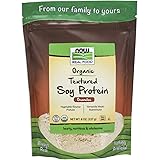 NOW Natural Foods, Organic Textured Soy Protein Granules, Non-GMO, Versatile, Vegetable-Sourced Protein, 8-Ounce (Packaging M