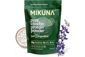 Mikuna Vegan Protein Powder (Pure Chocho, 21 Servings) - Plant Based Chocho Superfood Protein - Dairy Free Protein Powder Packed with Vitamins, Minerals & Fiber - Gluten, Keto & Lectin-Free