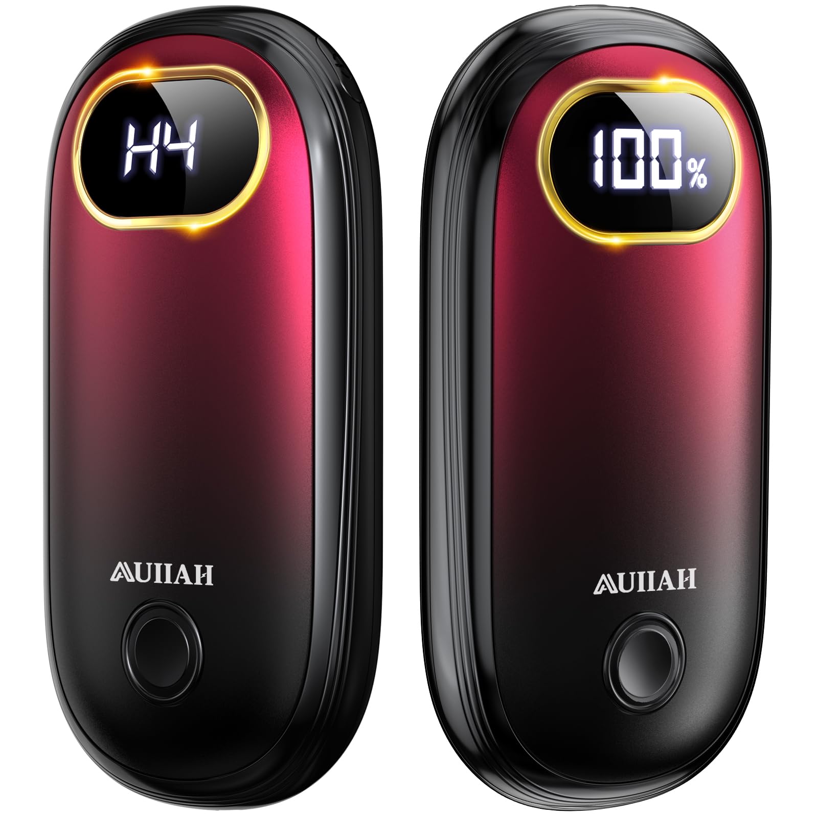 Hand Warmers Rechargeable - Electric Hand Warmers 2 Pack with Dual-Sided Heating for 15Hrs Warmth, LED Display & Flashlight, Hunting Essentials, Gifts for Christmas Man Women Raynauds Golf Image