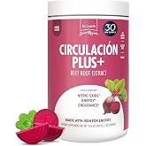 Santo Remedio Circulaci&oacute;n Plus Beet Root Extract Powder, 30 Servings | Cherry - Nitric Oxide &amp; Circulation Support Supplement with Beetroot Extract - Energy &amp; Stamina Support - Vegan Superfood
