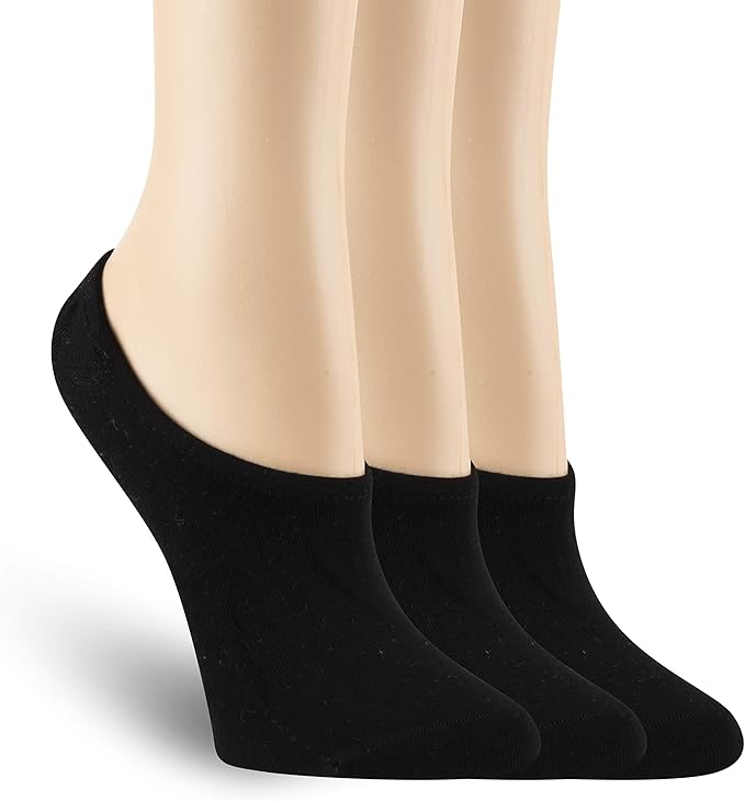 Lemon Women's 3 Pack Perfection Silk Liner Sock, BLACK, NO SZ Amazon