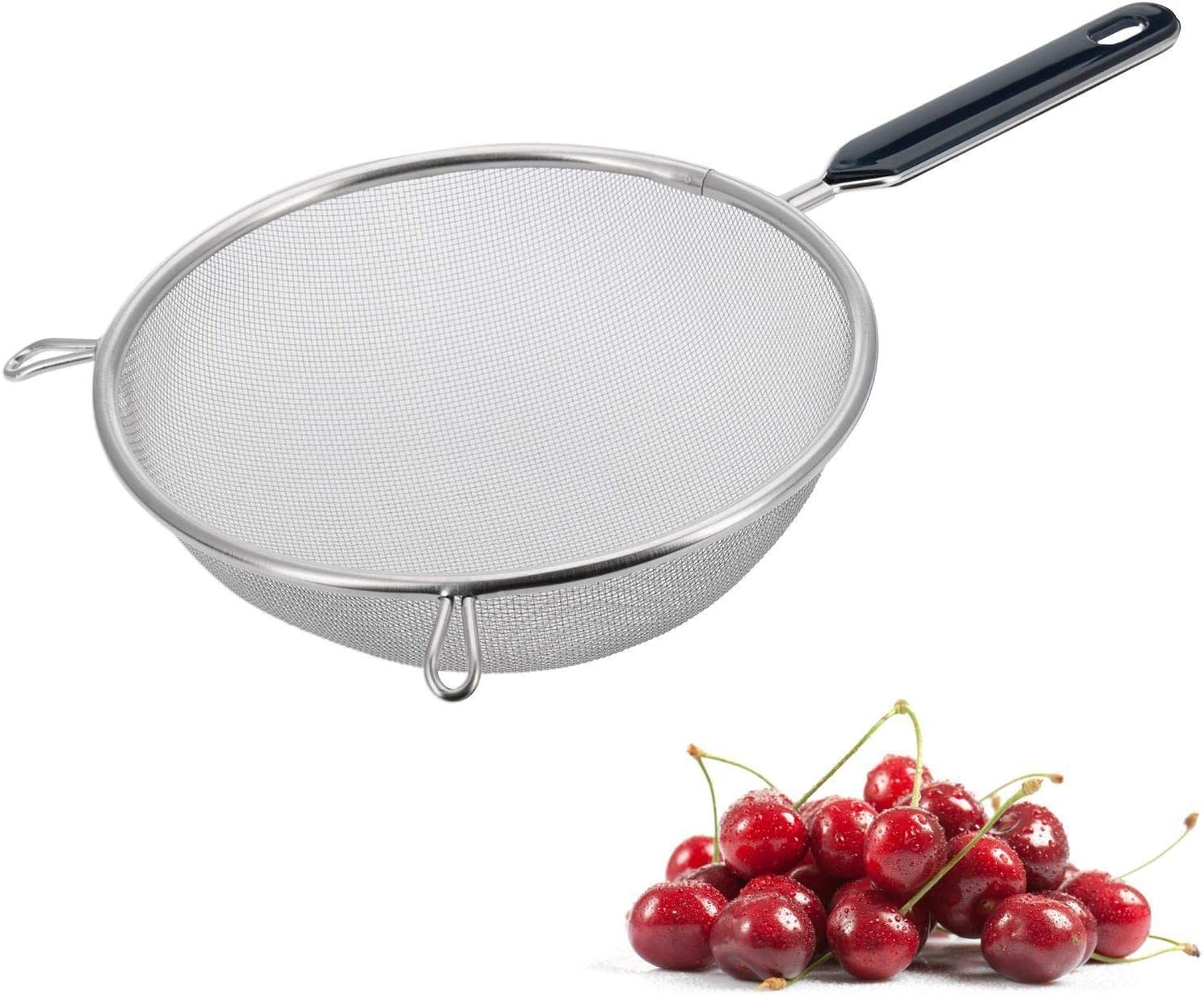 Westmark Haushaltssieb, Durchmesser: 18 cm, Rostfreier Edelstahl/Kunststoff, Traditionell, Silber/Schwarz, 12842270