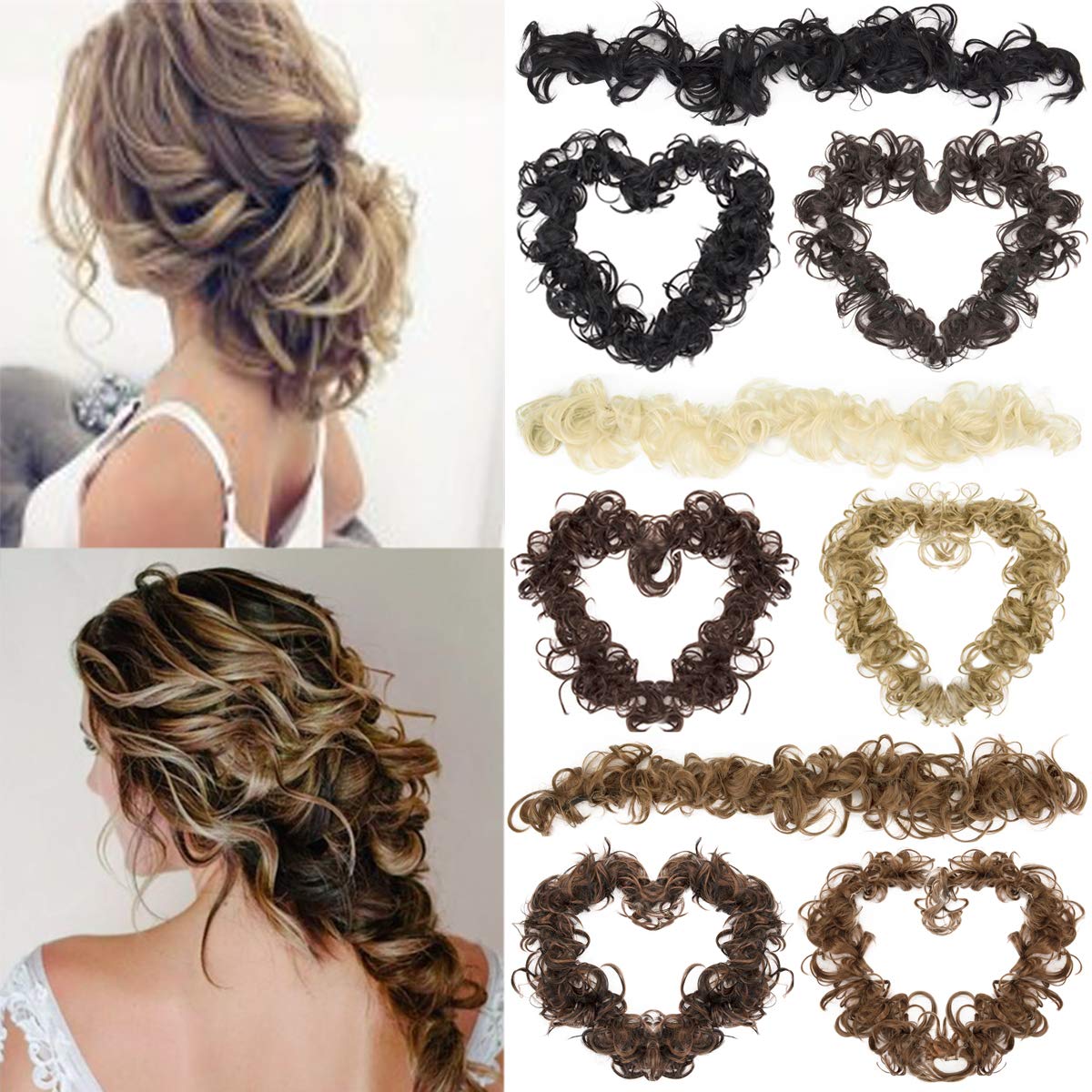 Amazon Com Focussexy Messy Long Hair Bun Wrap Around Hair Band