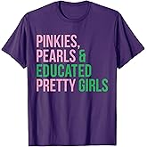 Pinkies Pearls Educated 1908 Pink and Green Kappa Kollection T-Shirt