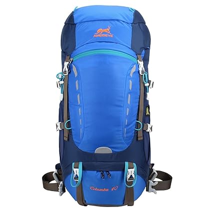 Eshow Wanderrucksack Trekkingrucksack 40L für Damen & Herren mit Regenhülle und Innengestell