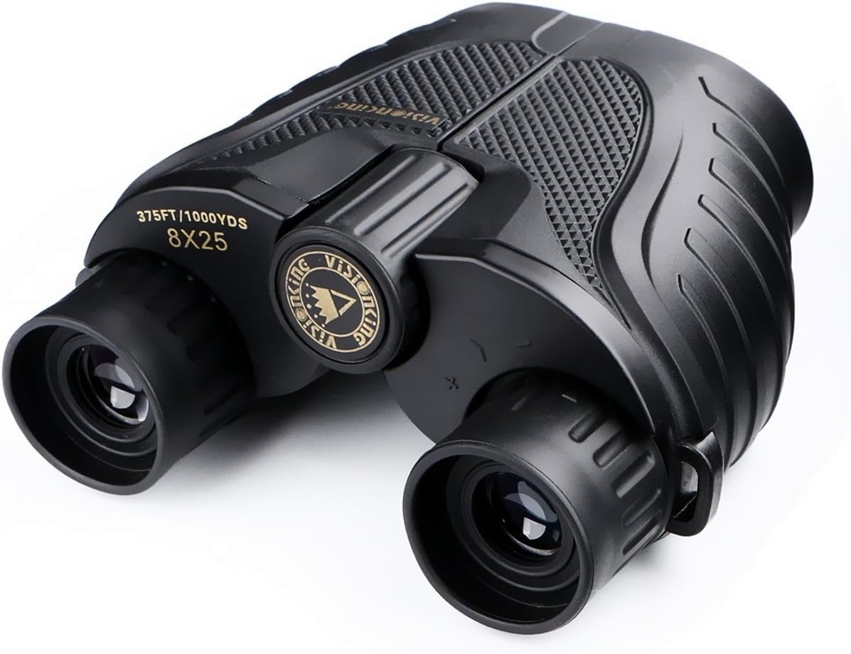 High Powered 10x25 Binoculars,SGODDE Compact Folding Binoculars,Vision Clear Bird Watching, Waterproof Great for Outdoor Hiking,Shooting, Travelling, Sightseeing, Hunting, Bird Watching,Concerts (VS8x25S)