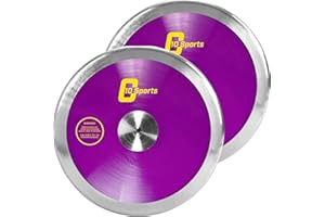 AKABIKE 2pcs Throwing Discus - Official Track and Field High Spin, Low Spin Discus for High School and College Throwers - Outdoor Practice and Competition Discus (1.0KG / 1.6KG / 2.0KG)