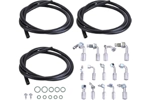 moseiny Universal Air Conditioning 6 8 10, A/C Ext Length Hose with O-Ring Fittings Kit A/C Refrigerant Discharge/Suction hose O-Ring Kit,Oil Tube, Hose