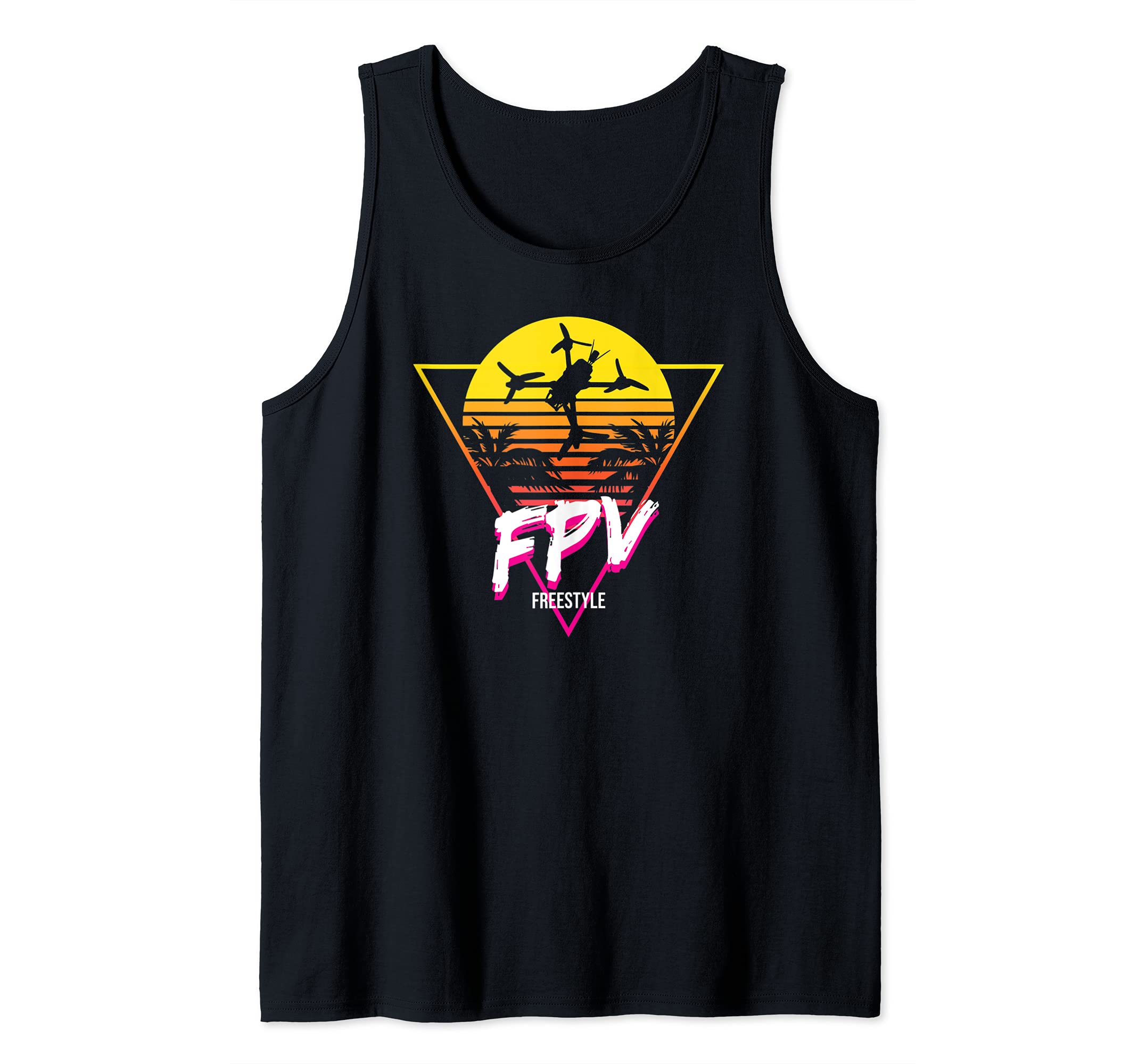 Retro Freestyle FPV Racing Drone Pilot Acro Quadcopter Tank Top