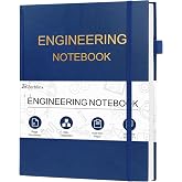 Engineering Notebook, Professional Engineering Paper Notebooks for Work | Student Lab Notebook 8.5" X 11" with Grid Paper, Composition Graph Notebook for Engineer, Blue