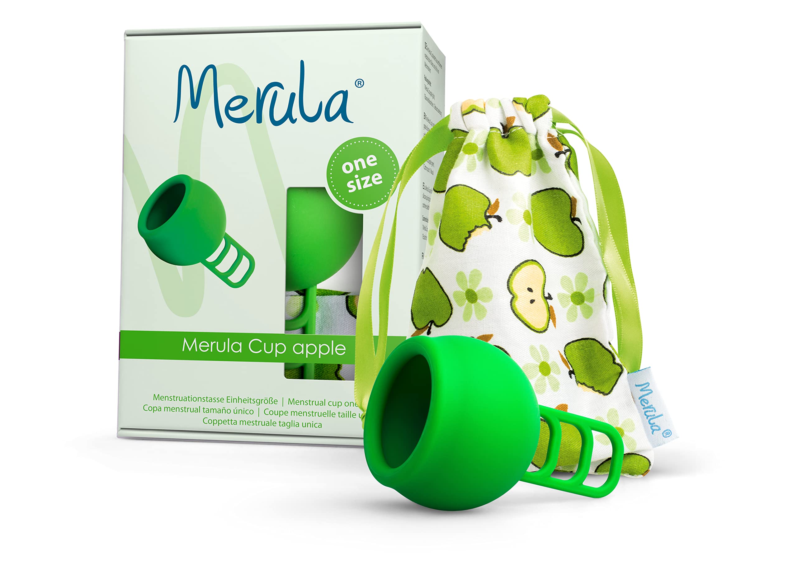 Merula Menstrual Cup Apple (Green) "one Size" – Made of Medical-Grade Silicone