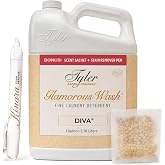 KINARA Tyler Diva Glamorous Wash Liquid Laundry Detergent, Bundle with Stain Remover Pen, Fresh Scented Sachet - Gentle Washing Detergent, Laundry Supplies