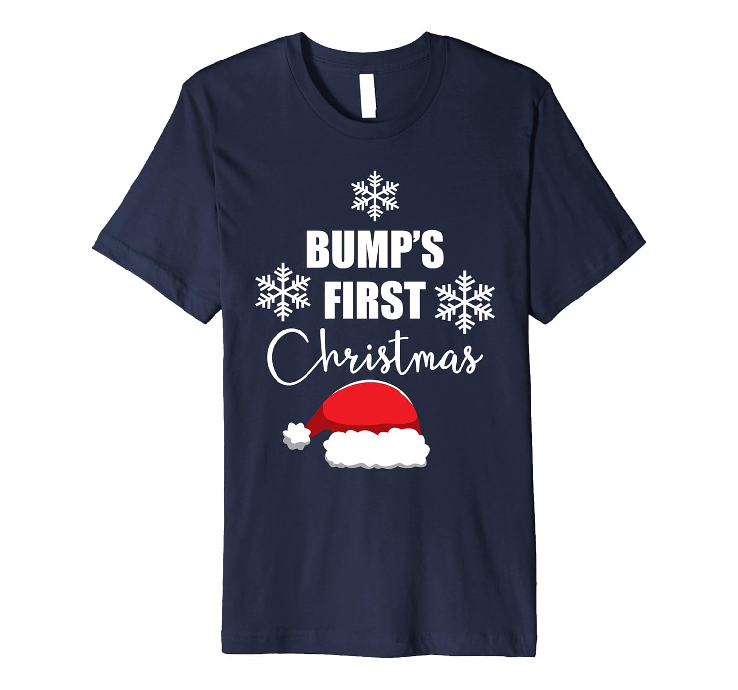 Bumps First Christmas Premium T-Shirt Pregnancy Apparel Gift-Rose