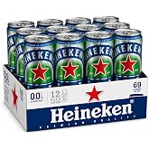 HEINEKEN 0.0 Non-Alcoholic Beer, 12 Pack Cans &ndash; 0.0% ABV, Crisp &amp; Refreshing Malt Beverage, Alcohol-Free Beer for Parties, BBQs &amp; Everyday Enjoyment