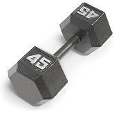 Marcy Hammertone Cast Iron Hex Dumbbell - 3 to 100 lbs. Sold Individually