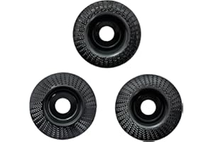 BAIQI Angle Grinder Wood Disc Set, Wood Carve Kit, 4" and 1/2 with 5/8" Arbor for Angle Grinder, Carve Wheel, Stump Grinding Tools for Cutting,Grinding,Engraving (3 PCS Carving Disc Set)