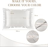 UQQU Silk Pillowcase 2 Pack, 100% Mulberry Silk, 50x75 cm Standard Size view 2