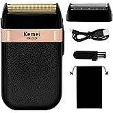 KEMEI Men's Electric Razor Waterproof Reciprocating Razor Cordless Precision Beard Trimmer Twin Blade USB Rechargeable Grooming Razors,Shaving & Hair Removal Products, KM-2024