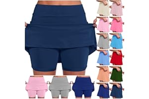 Qxutpo Skorts for Women Plus Size Dressy Casual Athletic Golf Tennis Short Skirts Tummy Control 2025 Summer Skort with Pocket