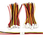 10Pairs JST PH 2.0mm 3 Pin Male and Female Connector Plug with 10cm 22 AWG Soft Silicone Cable Wire for Light Strip