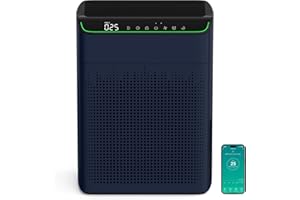 MERONTE Air Purifiers for Large Room Home Up to 1690ft² with Air Quality Sensor and Wi-Fi Smart Control, HEPA Air Purifier Fi