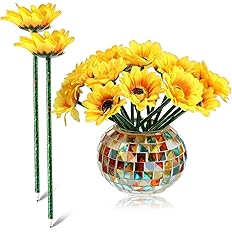 Chinco Sunflower Pens Artificial Flowers Ballpoint Pens Creative Sunflower Gel Ink Pen 0.7mm Flower Writing Pen for School Of