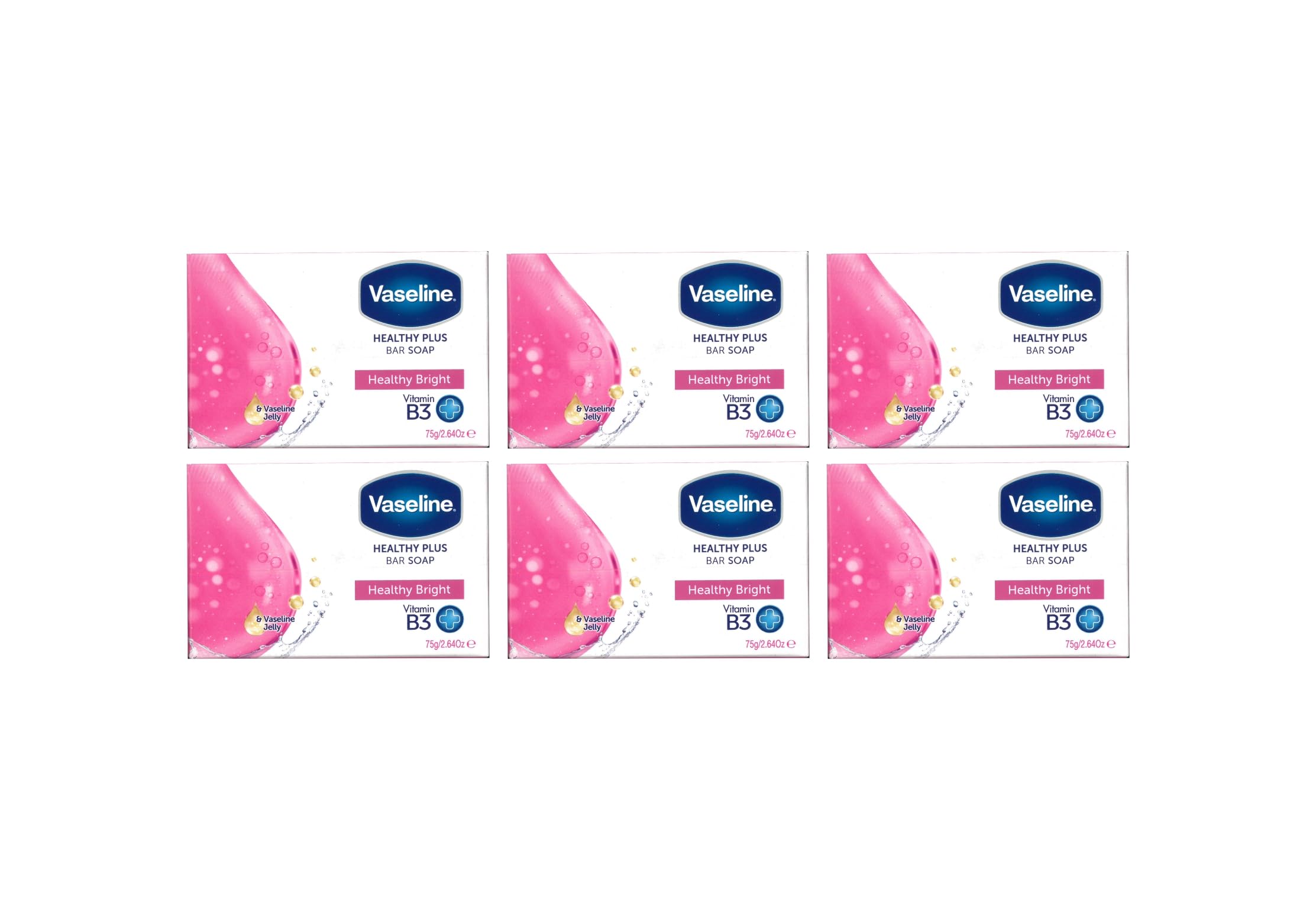 Vaseline Healty Plus Healthy Bright Soap 75g Pack of 6 (2)