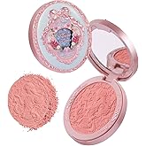 Flower Knows Midsummer Fairytales Velvet Embossed Blush,Rose Matte Powder Blush for Cheeks,Buildable & Blendable Face Makeup,Soft Long-Lasting Make Up for Women & Girls,0.17 Oz(04 Summer Blossom)