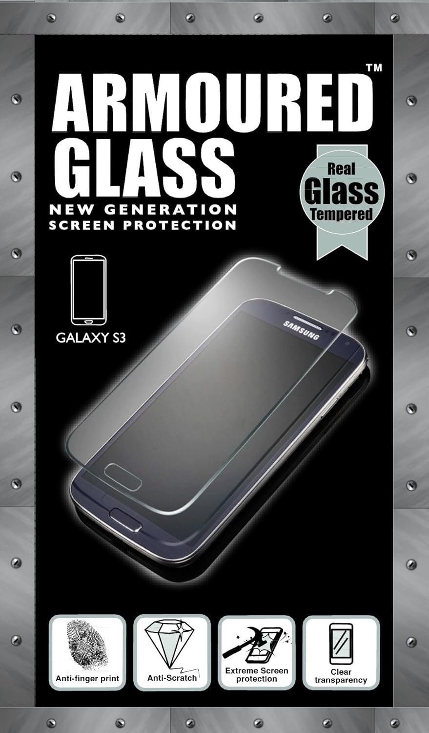 Armoured Glass Screen Protector for Samsung Galaxy S3 Amazon.co.uk