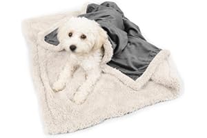 Kritter Planet Puppy Blanket, Super Soft Sherpa Dog Blankets and Throws Cat Fleece Sleeping Mat for Pet Small Animals 45x30 Grey