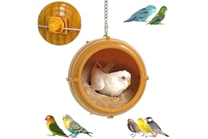 Jevnd Bird Nest for Cage Swing, Chewproof Small Bird Bed Hanging House Hut, Washable Parakeet Nest to Lay Eggs Breeding, Soft Parakeet Warm Bed Sleeping, Finch Nest for Parrot Budgie Love Bird Canary